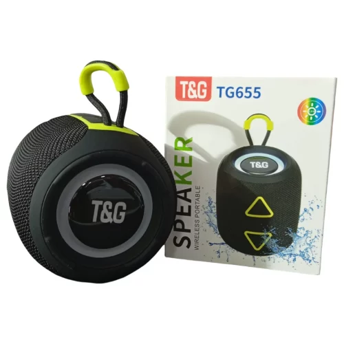 altavoz portatil bluetooth luz RGB negro radio FM