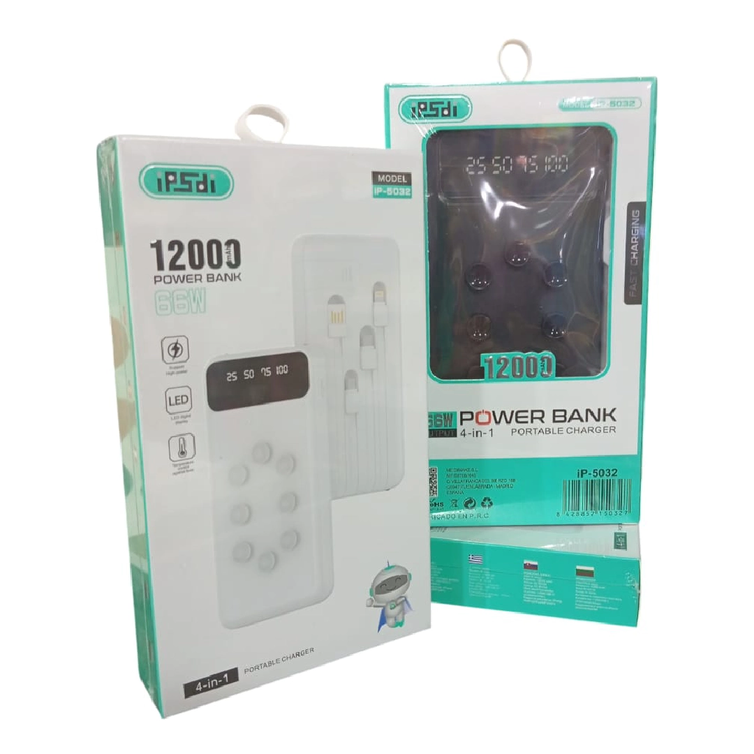 batería externa 12000mah 66w