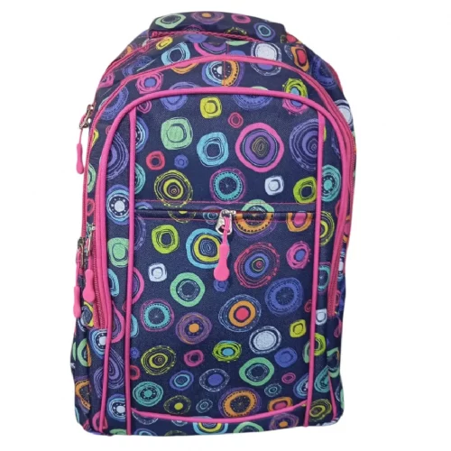 mochila escolar adaptable carro circulos