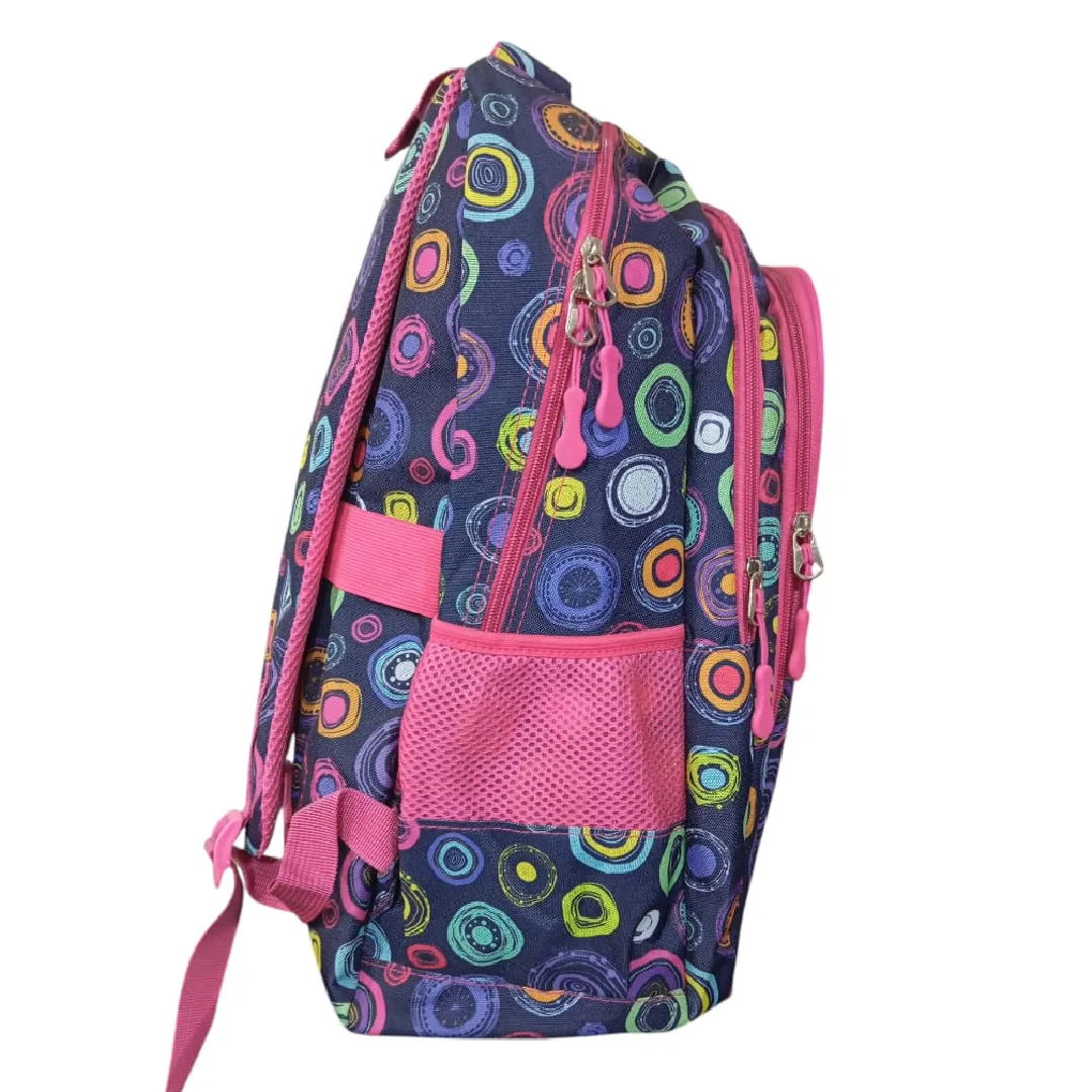 mochila escolar adaptable carro circulos