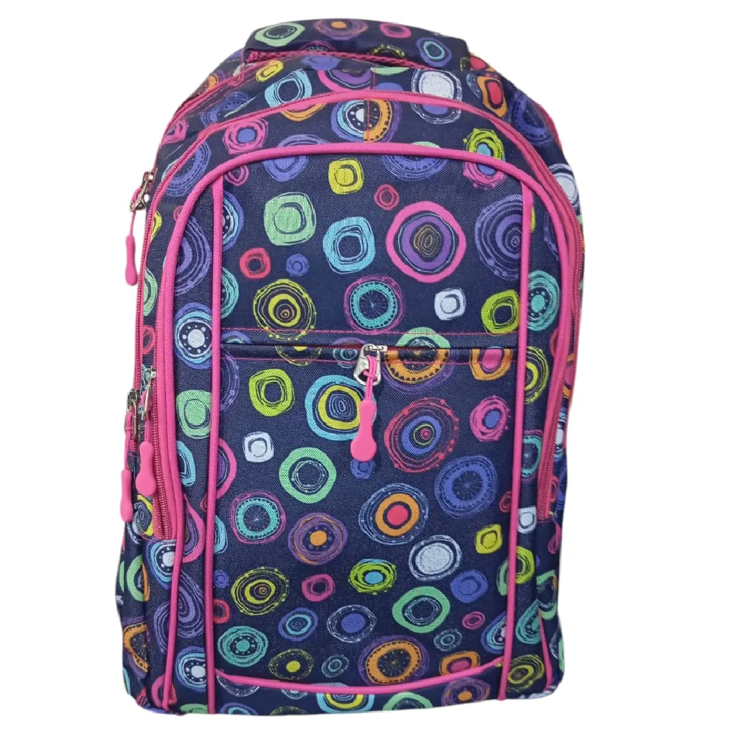mochila escolar adaptable carro circulos